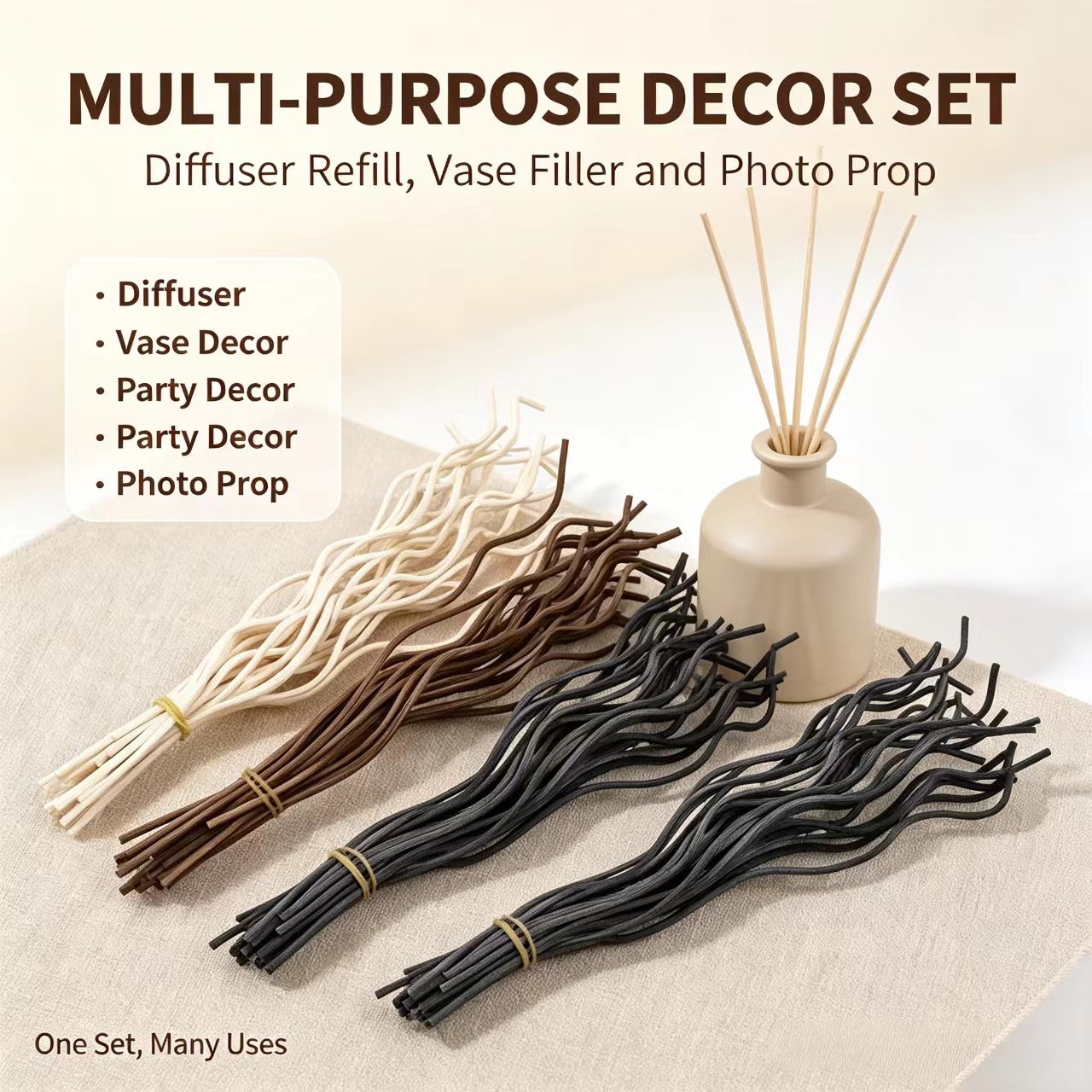 20Pcs Long Wavy Rattan Reed Di - Home Fragrance Logo recension och pris